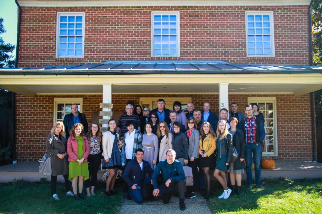 Citizens in Front of a Historical Building