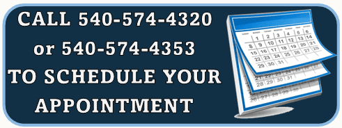 Call 540-574-4320 or 540-574-4353 to schedule your appointment graphic