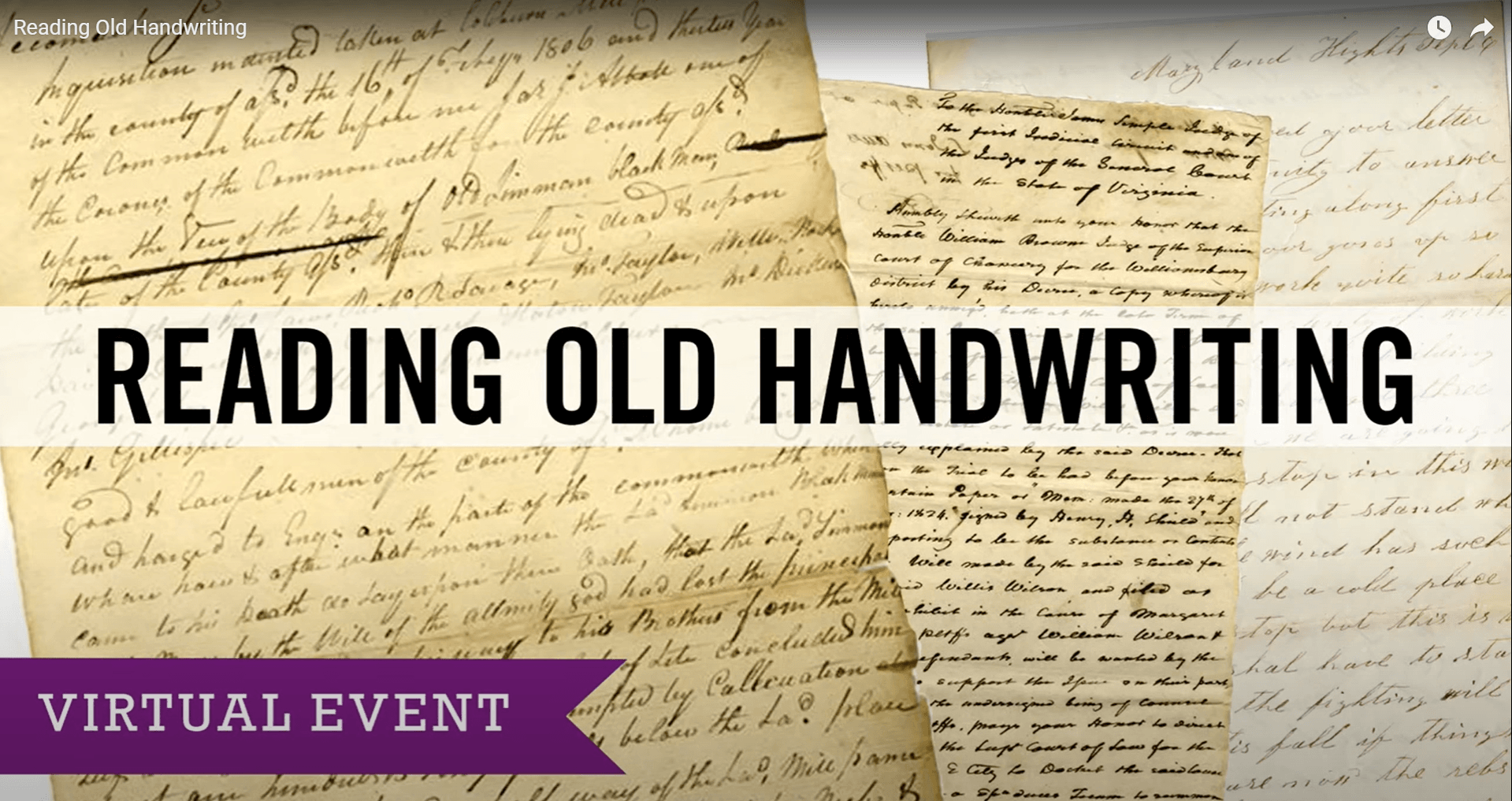 Reading Old Handwriting