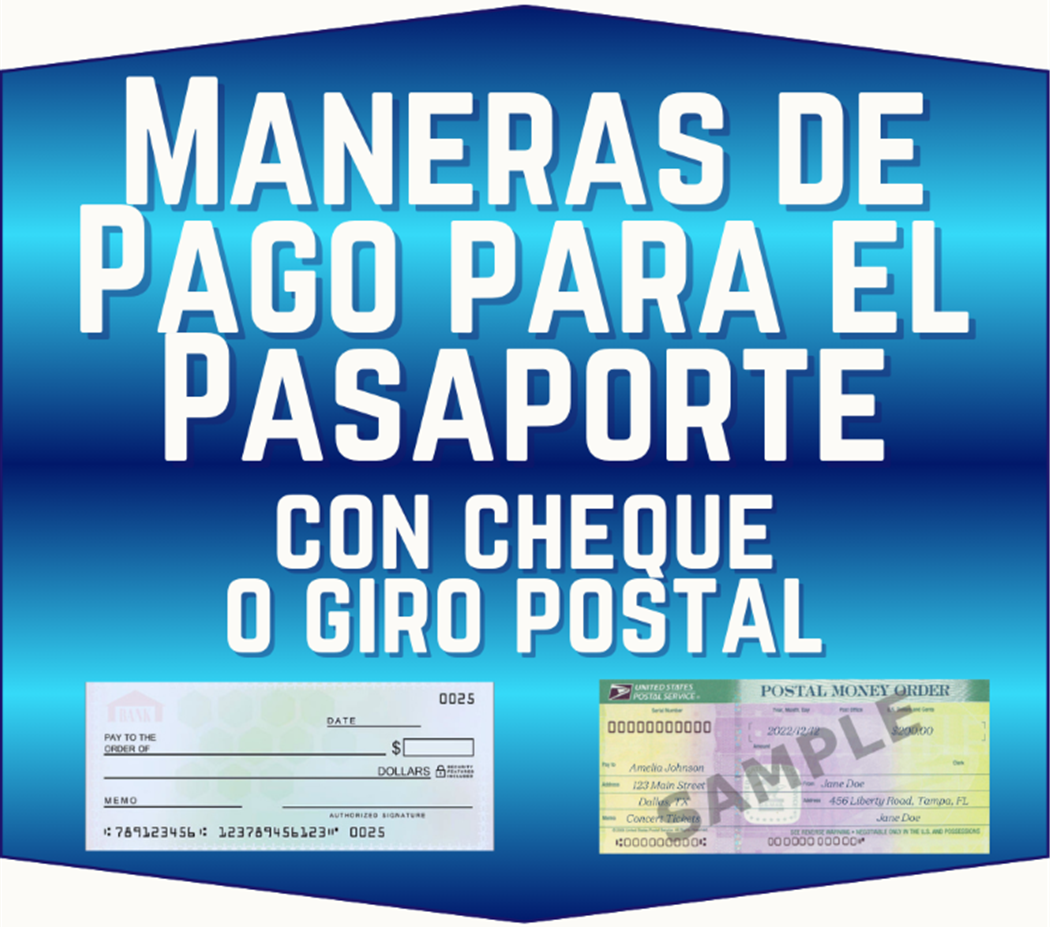 Maneras de Pago para el Pasaporte