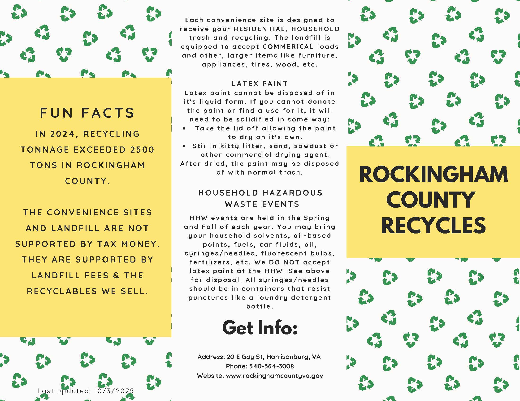 RECYCLING Trifold Brochure Color Small 2